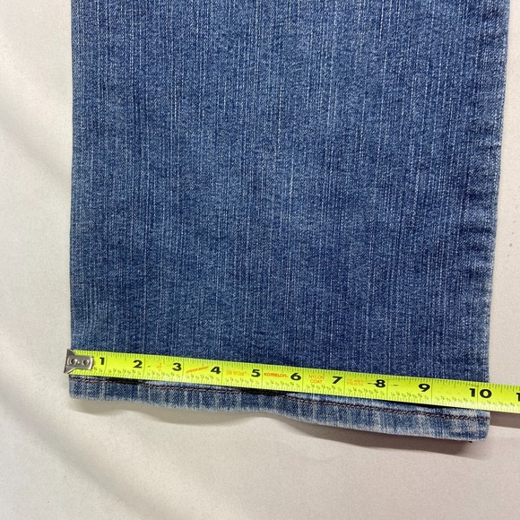Levi's 512 Perfectly Slimming Bootcut Jeans Womens 16 Short Blue Denim High Rise - Picture 6 of 16